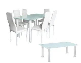 Mesa Comedor Cristal Templado  6 sillas 663687306i