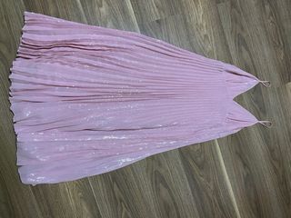 Vestido lentejuelas rosa Zara Talla S