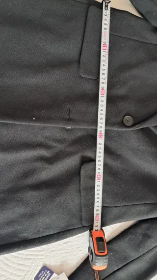 Abrigo paño negro Kiabi Talla 42