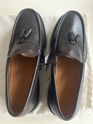 Mocasines Zara Marrón con Borlas
