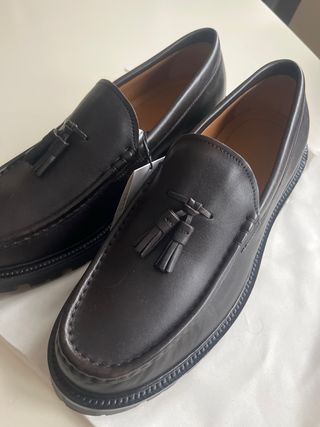 Mocasines Zara Marrón con Borlas