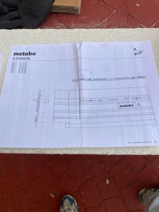 Raíl guía Metabo para sierra circular