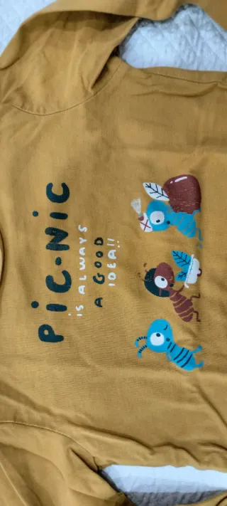 Maglietta neonato gialla con stampa