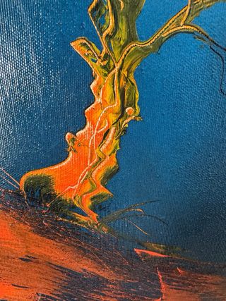 Quadro olio su tela casa firmato