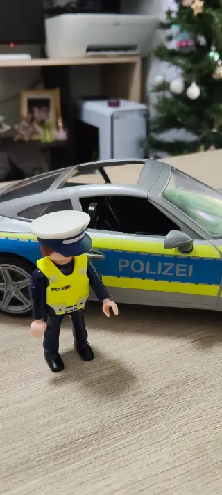 Porsche Polizei Juguete Playmobil con luz