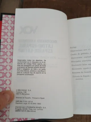 Dicc VOX ilustrado latino-español + gramática