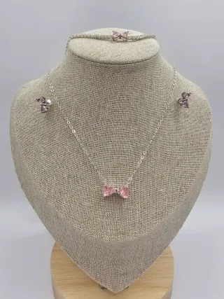 Conjunto de Joyas pandora lazo rosa