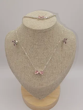 Conjunto de Joyas pandora lazo rosa