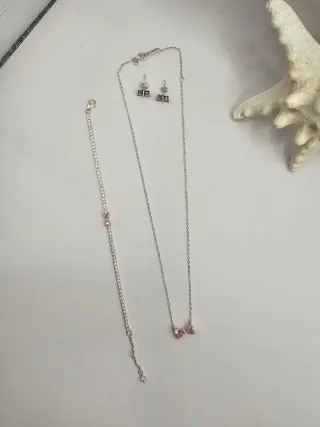 Conjunto de Joyas pandora lazo rosa