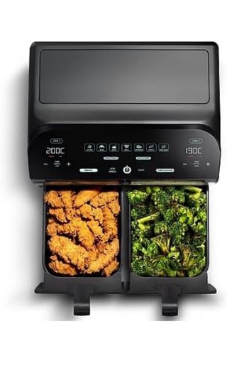 Gourmia Freidora Doble Acero Inoxidable