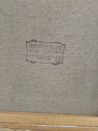 Quadro olio su tela donna con cappello