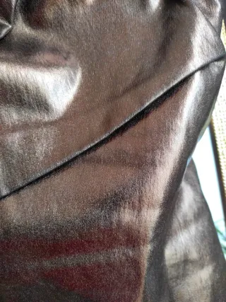 Top bronce Zara dorado cobre fiesta noche brillo