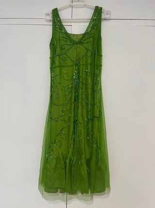 Vestido Fiesta Verde 3 Piezas