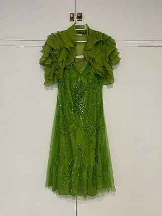 Vestido Fiesta Verde 3 Piezas