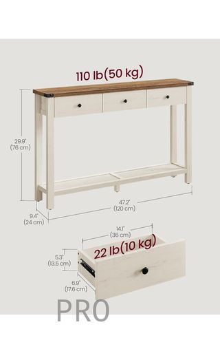 Mesa consola para pasillo, mesa de sofá delgada para sala de estar