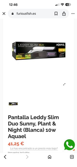 Pantalla LEDDY SLIM DUO Aquael 10W