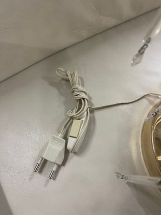 Lampada Vintage in Metallo Dorato con Cristallo