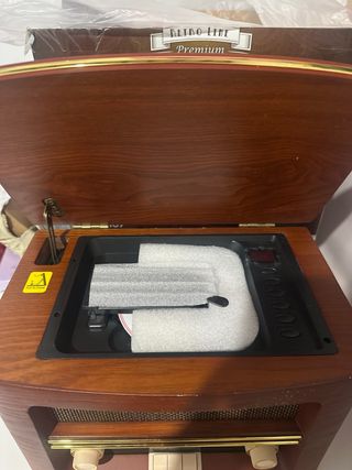 Radio Retro Camry CR 1109 Marrón y Dorado