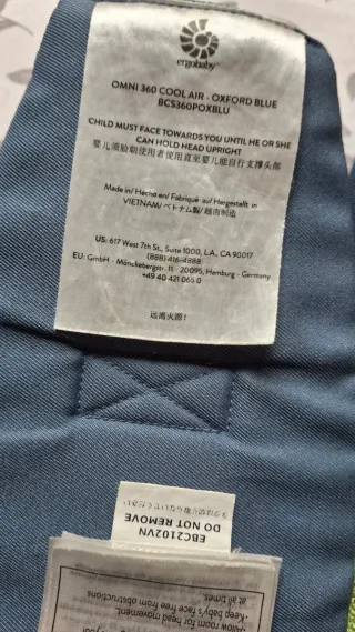 Portabebés Ergobaby azul