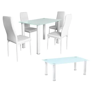 Mesa Comedor Cristal Templado 4 Sillas 663687306in