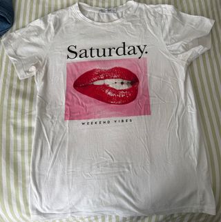 Camiseta Stradivarius Saturday Talla XS