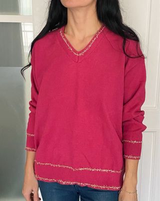 Pullover donna con lustrini