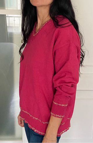 Pullover donna con lustrini