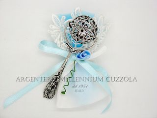 Sonaglino L.Argento Bomboniera Battesimo Sonaglini