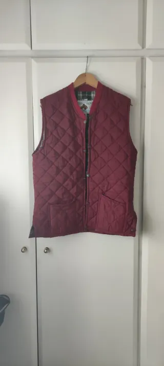 Chaleco acolchado rojo mujer