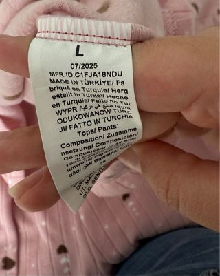 Pijama suave rosa talla L