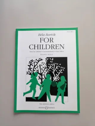 Partitura piano Béla Bartók - For Children Vol.2