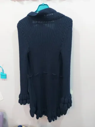 Cárdigan azul mujer