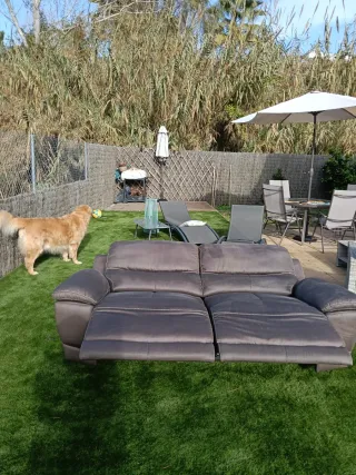 Sofá de 3 plazas marrón