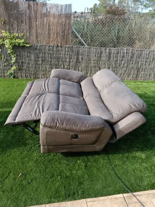 Sofá de 3 plazas marrón