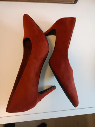 Zapatos de tacón rojos/marrones