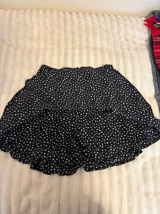 Falda pantalón cuadros y lunares