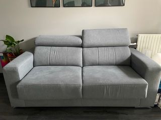 Sofá modular gris 3 plazas