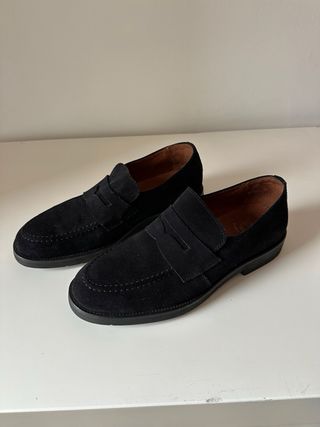 Mocasines de ante marrón oscuro