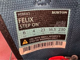 Botas Snowboard Burton Felix Step on Mujer 36/36.5