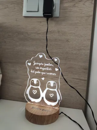 Lámpara LED Siempre Juntos♥️