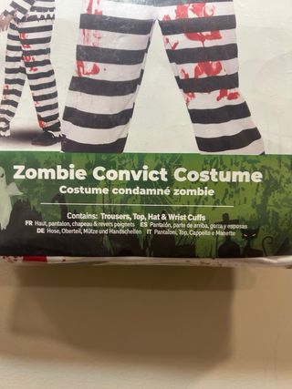 Fato Zombie Preso Criança 7-9 Anos