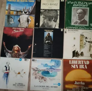 Lote 17 Vinilos: Poetas en NY, Serrat, Jarcha