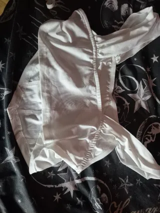 Crop top estilo corset blanco