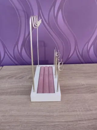 Expositor Joyero Rosa y Plateado