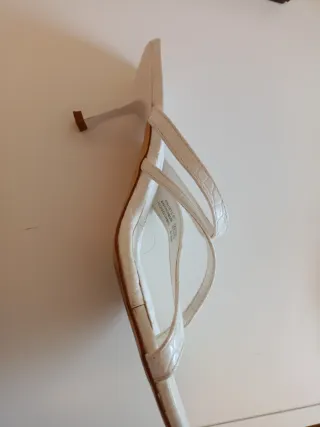 Sandalias tacón Mango blancas