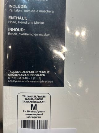 Fato Carnaval Múmia Criança 9-10 Anos