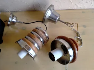 Set di supporti e accessori per lampade da soffitto vintage