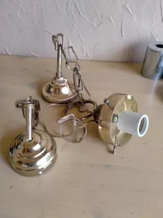 Set di supporti e accessori per lampade da soffitto vintage