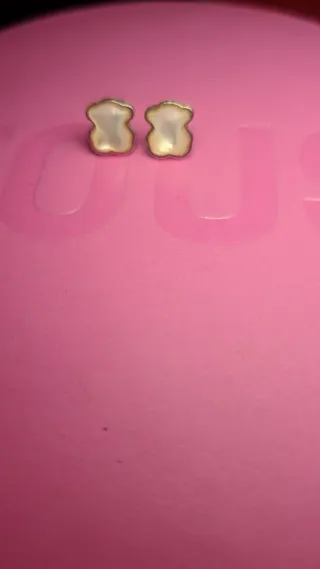 Pendientes Oso Tous Plata y Nácar