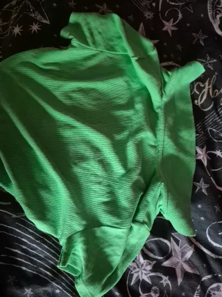 Polo crop Zara verde